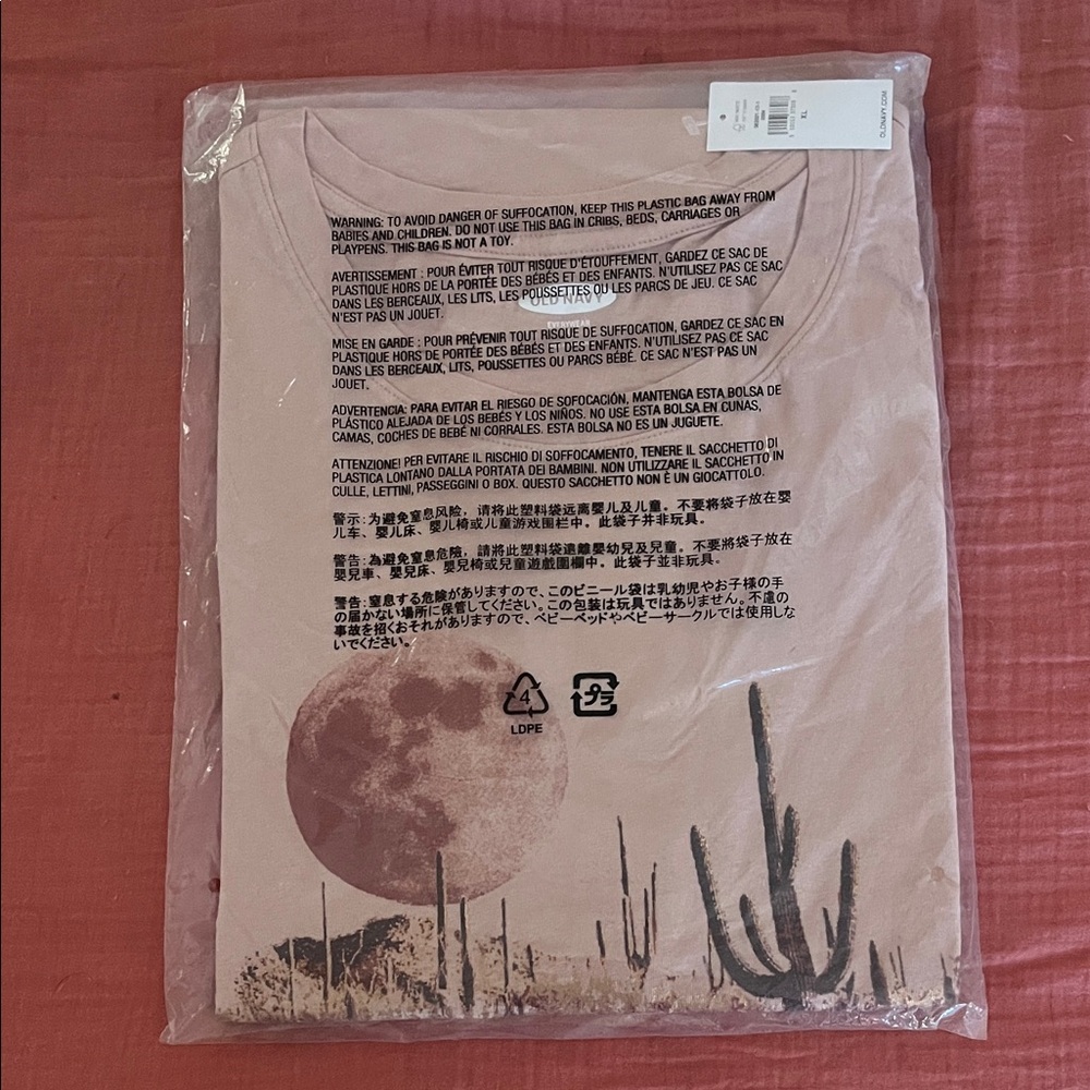 Old Navy Pink Graphic Short Sleeve Tee